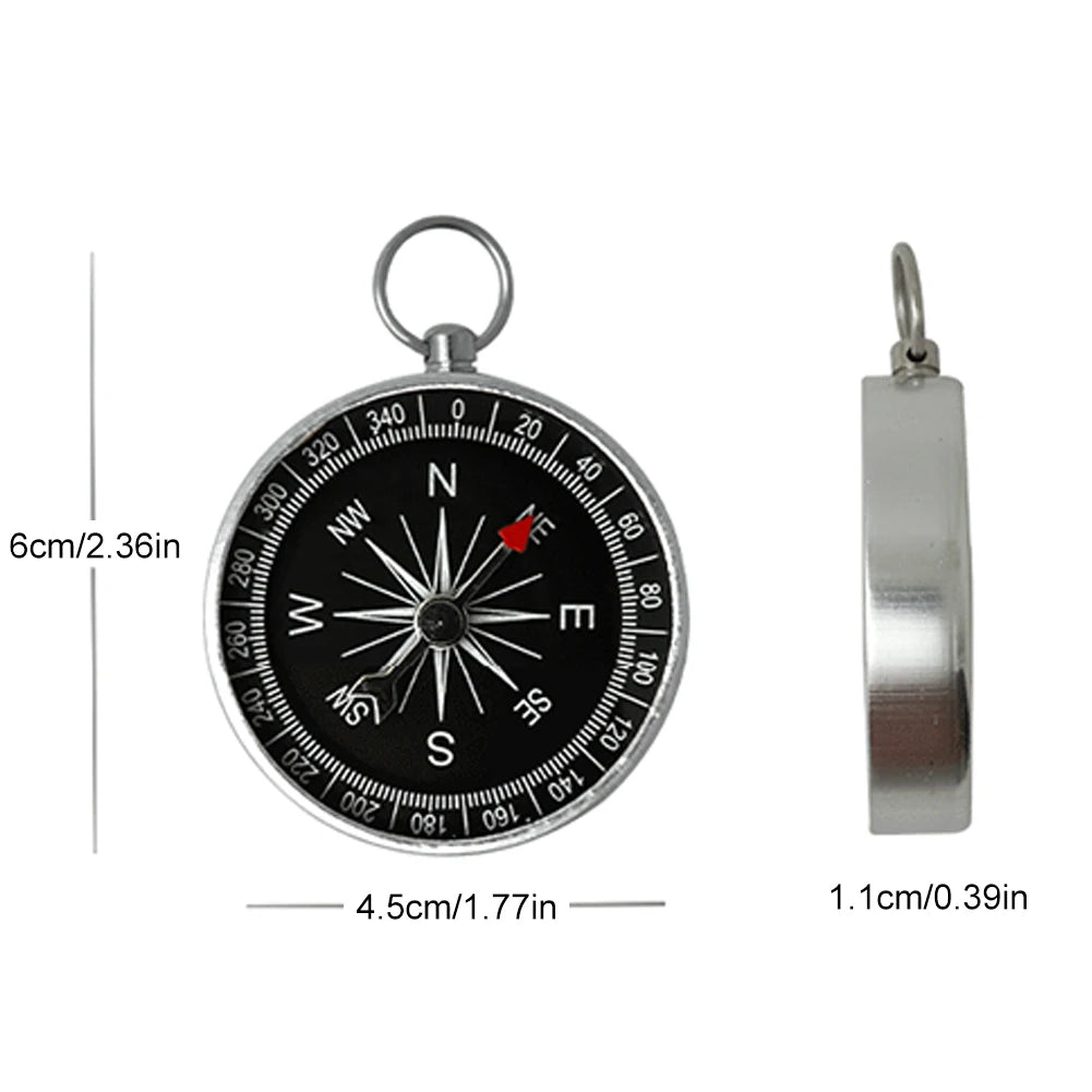 Outdoor Orientation Navigation Compass Aluminum Alloy Camping Survival Compass for Outdoor Camping Hiking Sports Navigation