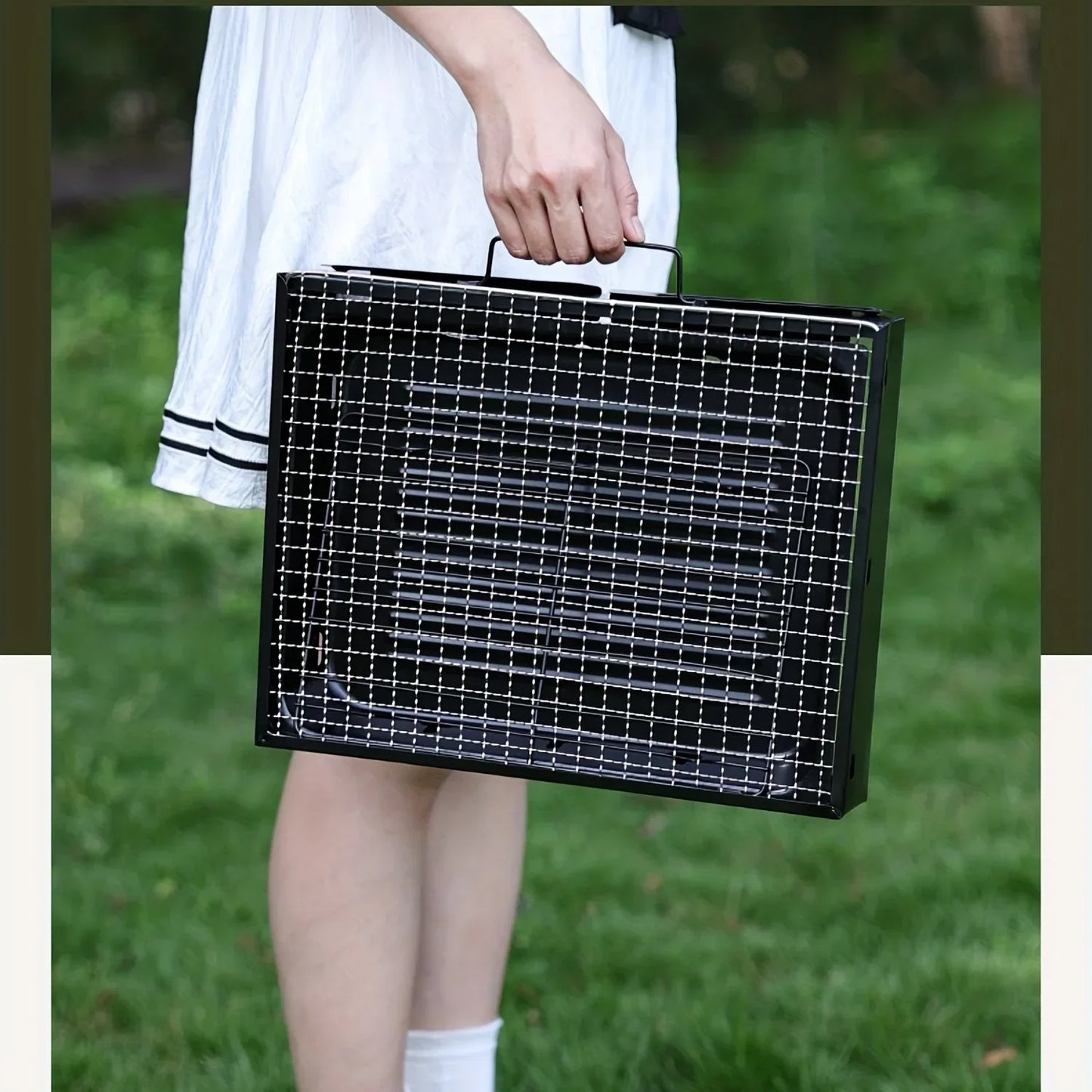 Portable Foldable Barbecue, Home Outdoor Camping Picnic Barbecue Rack, Kitchen Supplies Bbq Grill Camping Equipment