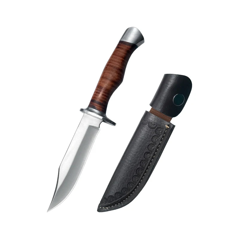 Outdoor tactical hunting knife, a pocket knife for camping, wilderness survival and daily carry.
