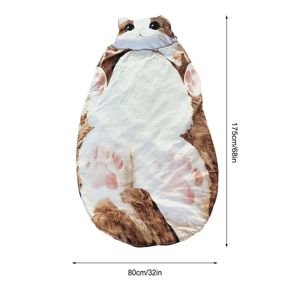 Sleeping Bags For Adults Cute Washable Blanket Cats Envelopes Sleeping Bag For Camping Travel Sleepovers Home Lounging Floor Bed