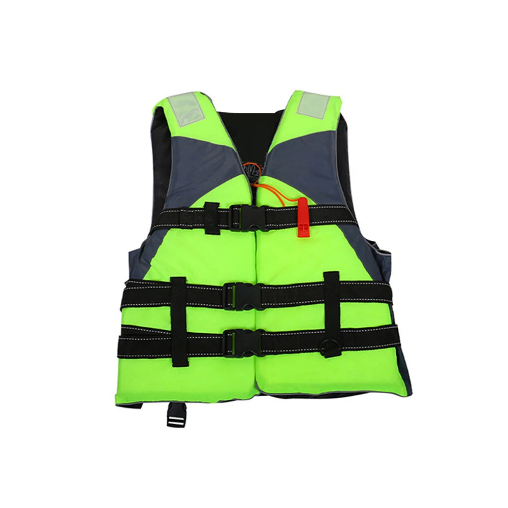 S -XXXL Swimming Boating Life Jacket Skiing Vest Survival Suit Outdoor Polyester Life Jacket for Adult Children with Whistle