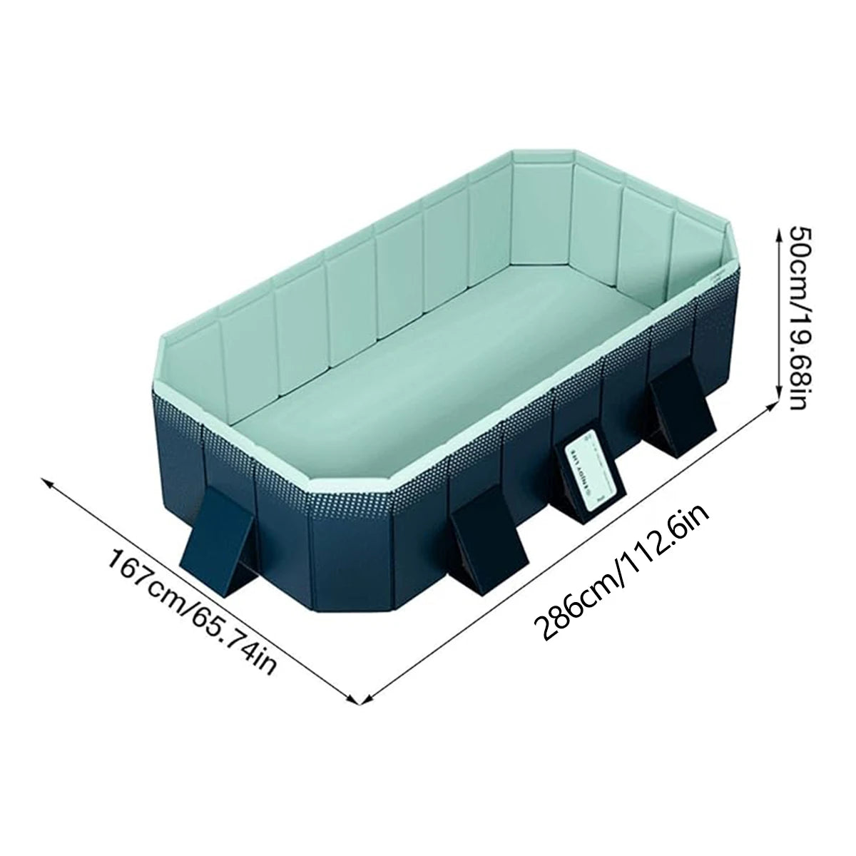 2.6m 3m Foldable Non-Inflatable Kids' and Adults' Outdoor Swimming Pool - Hard Plastic Shell,Kid Pool for Backyard Dog Pools