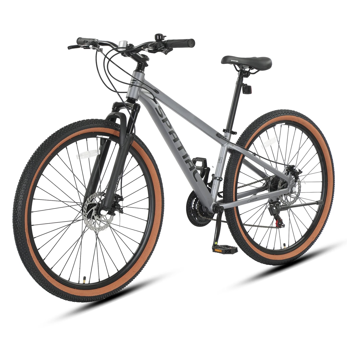 SPATIAL 29 Inch Mountain Bike 21 Speed Aluminum Frame Lightweight Adult Bicycle with Dual Disc Brakes for Men Women