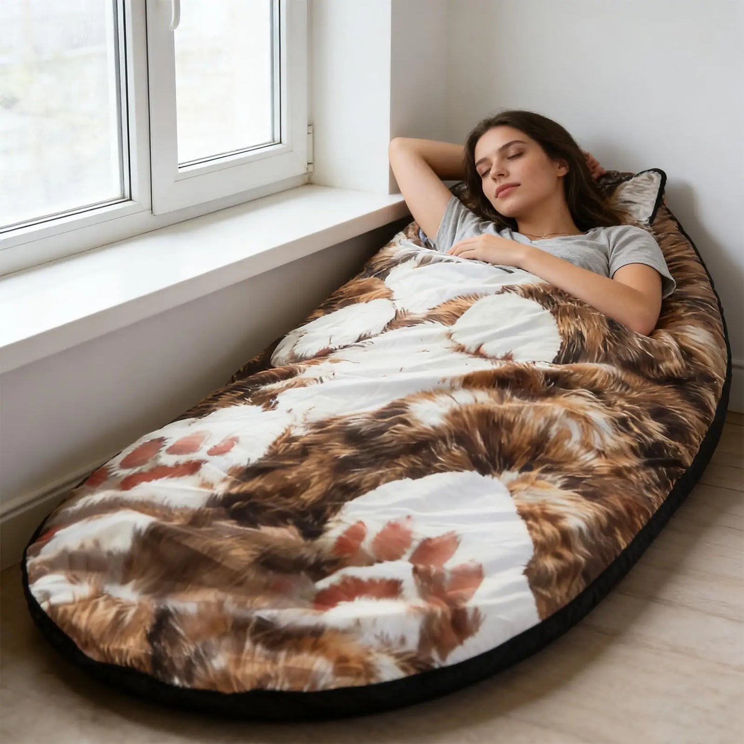 Sleeping Bags For Adults Cute Washable Blanket Cats Envelopes Sleeping Bag For Camping Travel Sleepovers Home Lounging Floor Bed