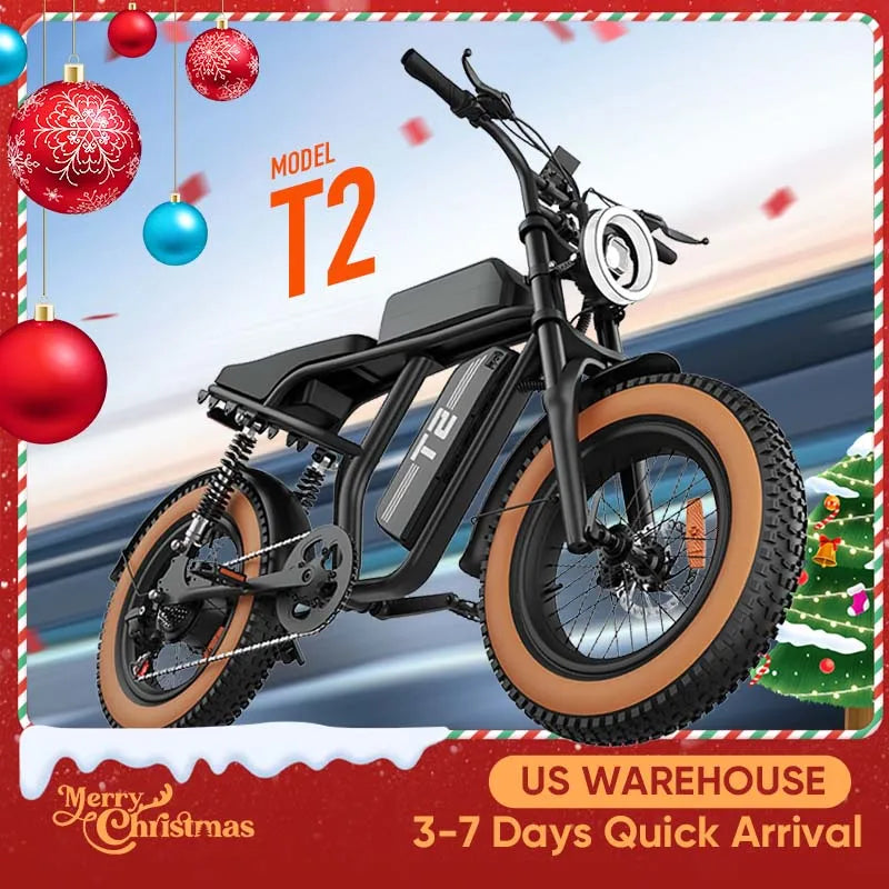 Peak 1500W Electric Mountain Bike with 48V 15.6Ah Removable Battery, 28MPH 100 Mile Range, 20" X 4" fat Tire E-bike