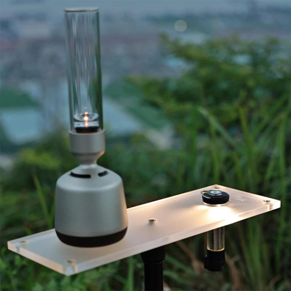 Outdoor Camping LED Lantern Stand Stand Type Adjustable Rod Adjustable Bracket 1 / 4 Interface Camping Equipment