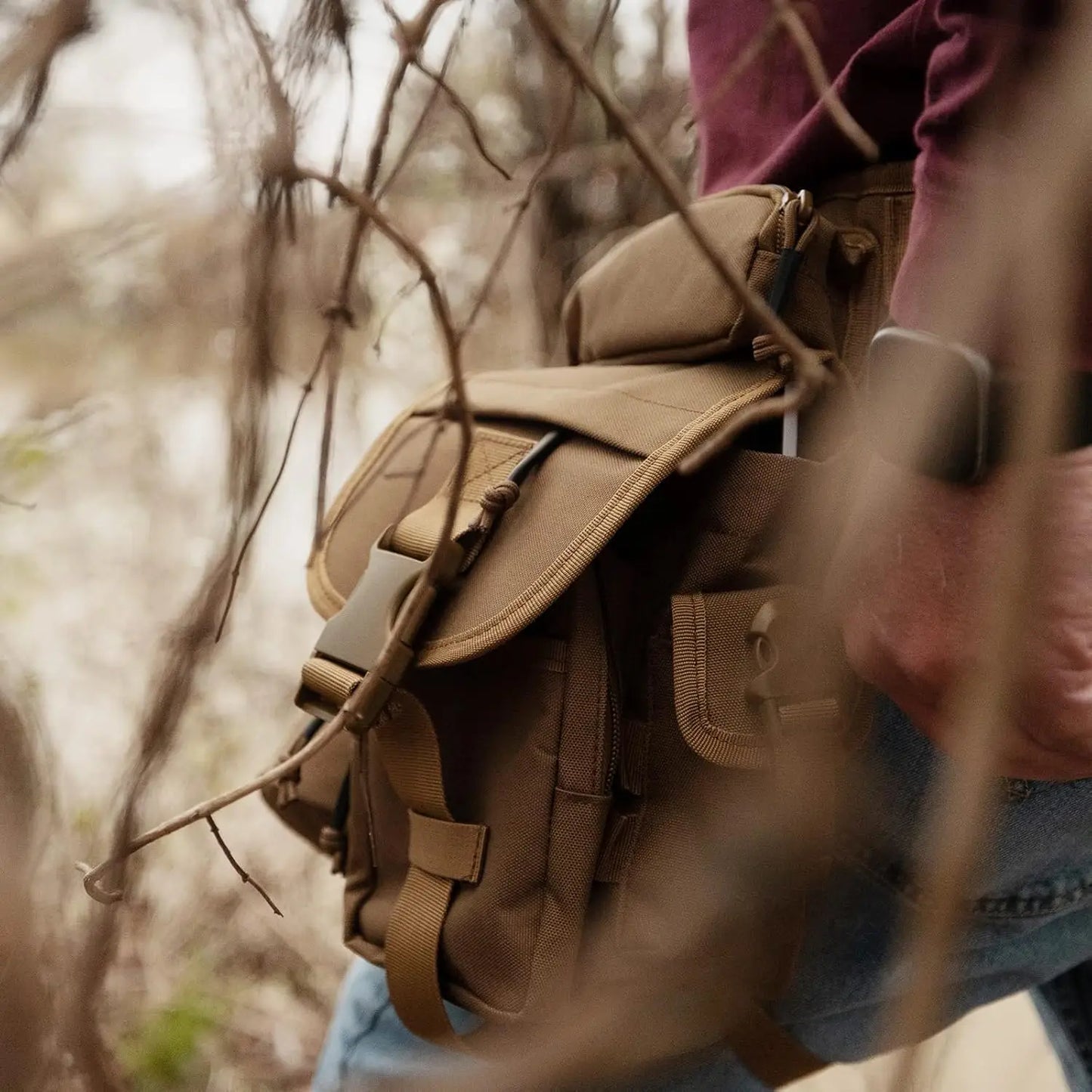 Waterproof Military Tactical Drop Leg Pouch Bag Type B Cross Over Leg Rig Outdoor Bike Cycling Hiking Thigh Bag