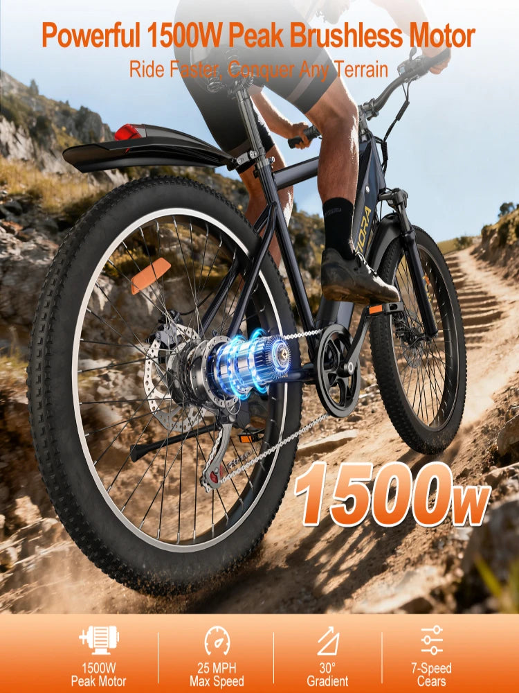 1000w Electric Bicycle On Sale,48v 26 Inch Electric Bike,adjustable Seat, Front Brake, for Mountainous Snowy Areas Cycling Ebike