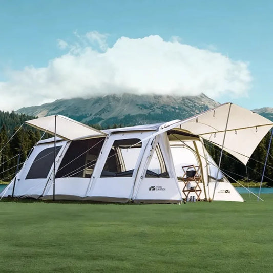 Thickened Large Space Tunnel Tents Portable Foldable Two Bedrooms One Living Room Tents Outdoor Multifunctional Camping Supplies