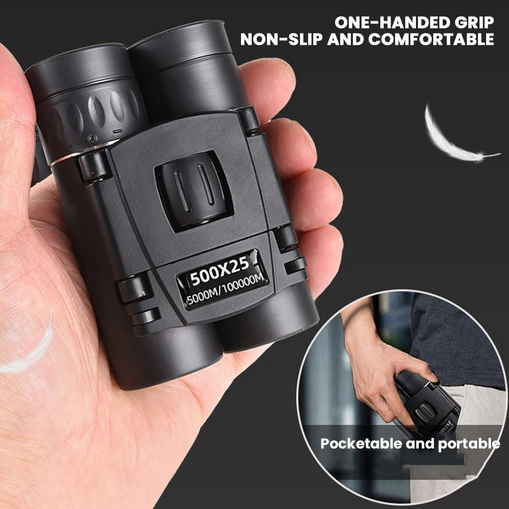 Portable Binoculars Long Range Telescope HD Powerful Binoculars for Bird Watching Hunting Hiking Travel Sports