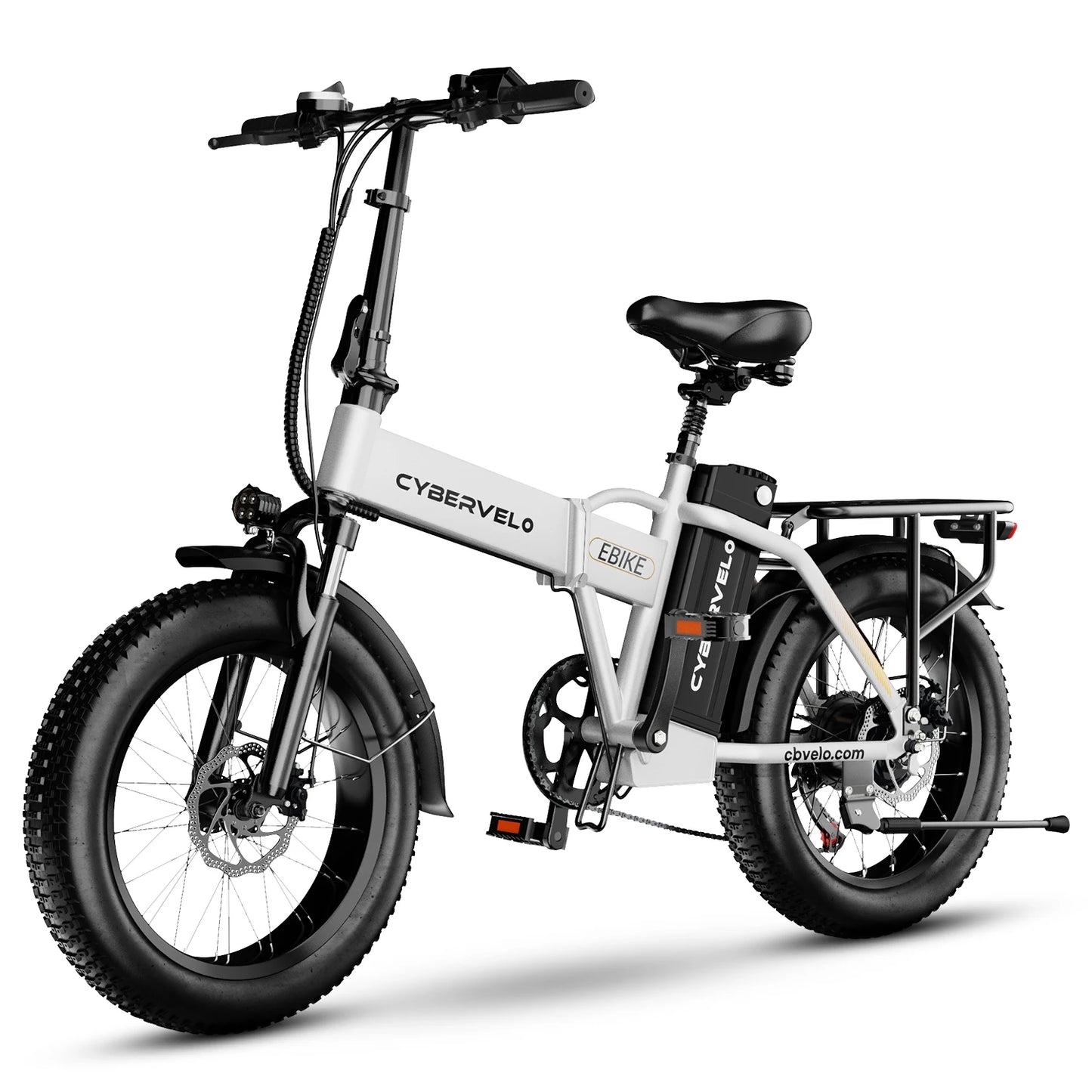 Cybervelo 20" Foldable E-bike, 48V 20AH Removable Battery, 1000W Peak 7-Speed Electric Bike, 30MPH+ 80 Miles City commuter EK4