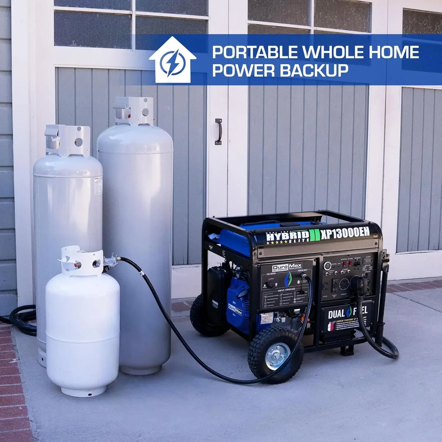 XP13000EH 13,000-Watt Dual Fuel Portable Generator - Gas & Propane, Electric Start, Whole Home Backup Power