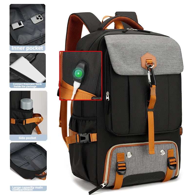 Men's and women's hiking and camping backpacks, classic laptop backpacks, waterproof backpacks suitable for 17 inch laptops and