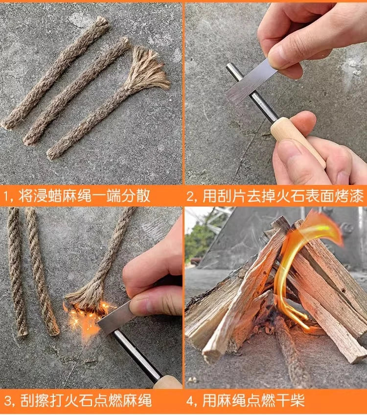 Outdoor Camping Flint Set Waterproof Home Emergency Disaster Prevention Survival Ignition and Lighting Equipment