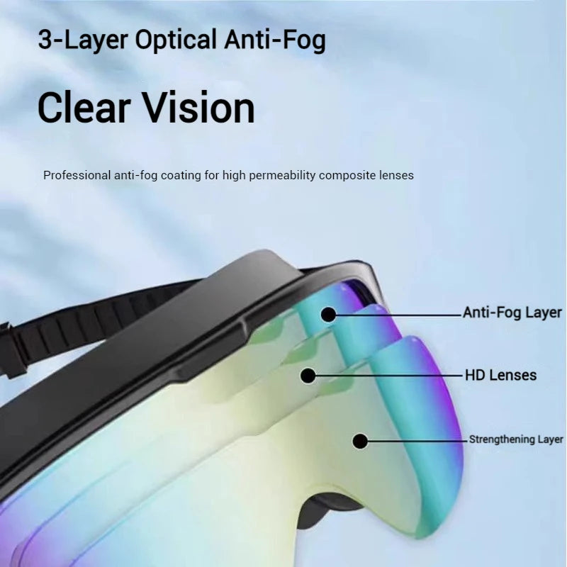 Colorful Electroplated/HD Anti-fog Swimming Goggles Large Frame UV400 Mirror Swim Eyewear Silicone Frame for Leakproof&Comfort