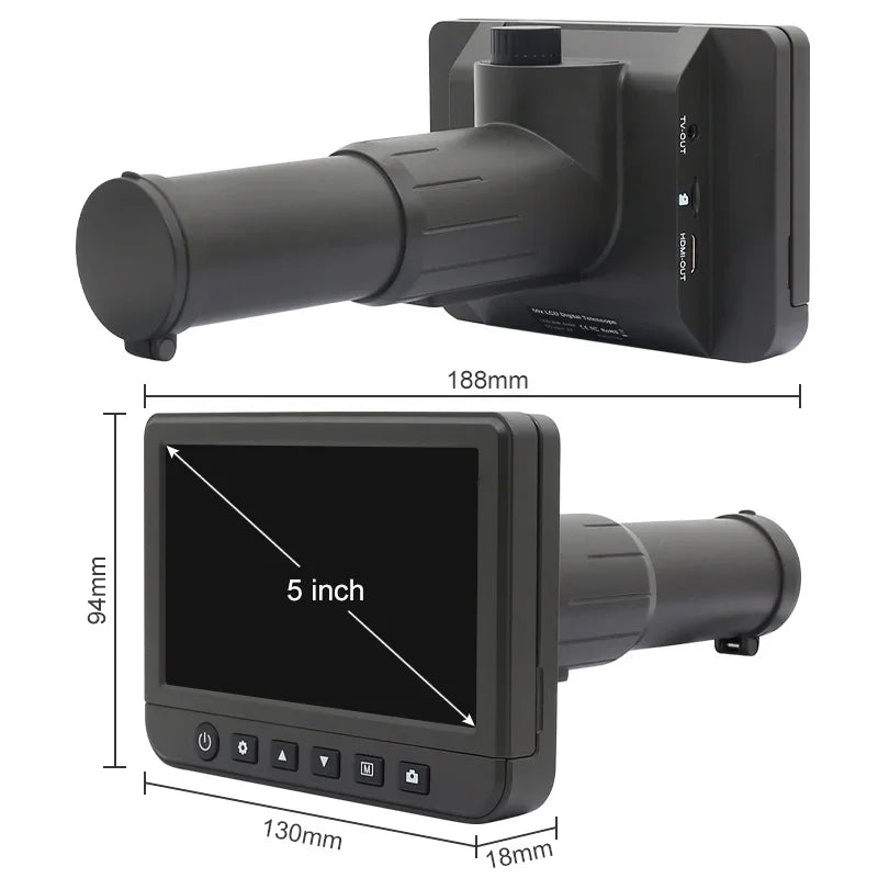 50X Digital Telescope Camera 5.0 inch HD Screen 8G Card Photo Video Recorder Monocular Bird-Watching Travelling Telescopio