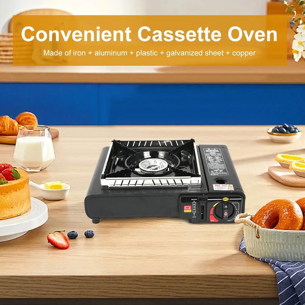 Portable Camping Gas Stove Single Burner Camping Stove Automatic Ignition Cassette Stove Gas Burner for Indoor Outdoor Cooking ﻿
