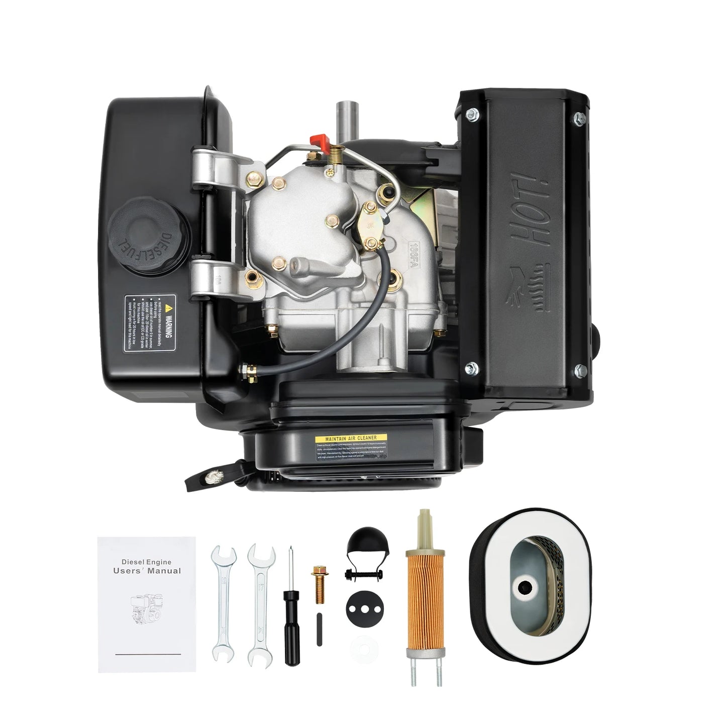 6.3kw  418cc 10 hp single cylinder air-cooled machine, diesel engine, generator motor 3600rpm