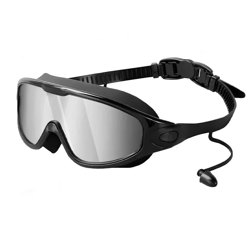 Colorful Electroplated/HD Anti-fog Swimming Goggles Large Frame UV400 Mirror Swim Eyewear Silicone Frame for Leakproof&Comfort