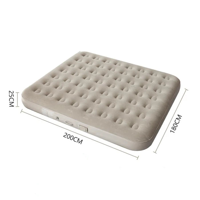 Camping Blow up Single Inflatable Mattress with Built-in Pump - Flocked, Easy to Inflatable, Waterproof Portable Inflatable Bed