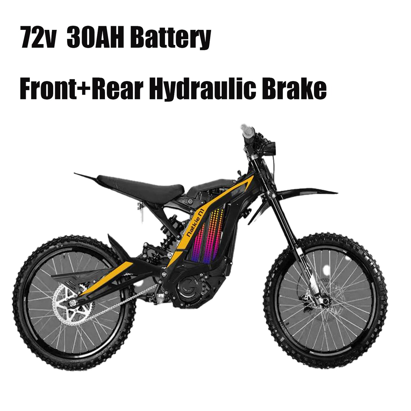 Freego Electric Dirt Bike 8000W 72V 30AH Battery N1 Off Road Electric Motorcycle 19" Fat Tire Full Suspension UL Certified