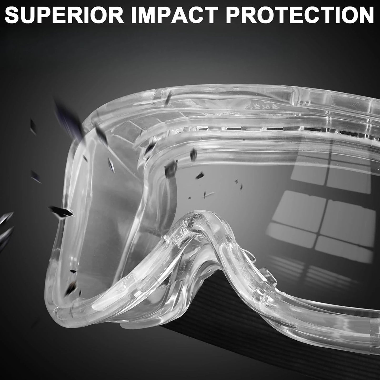 Protective Safety Goggles Anti-Fog, Adjustable Chemical Splash Eye Protection Science Lab Goggles for Women Men