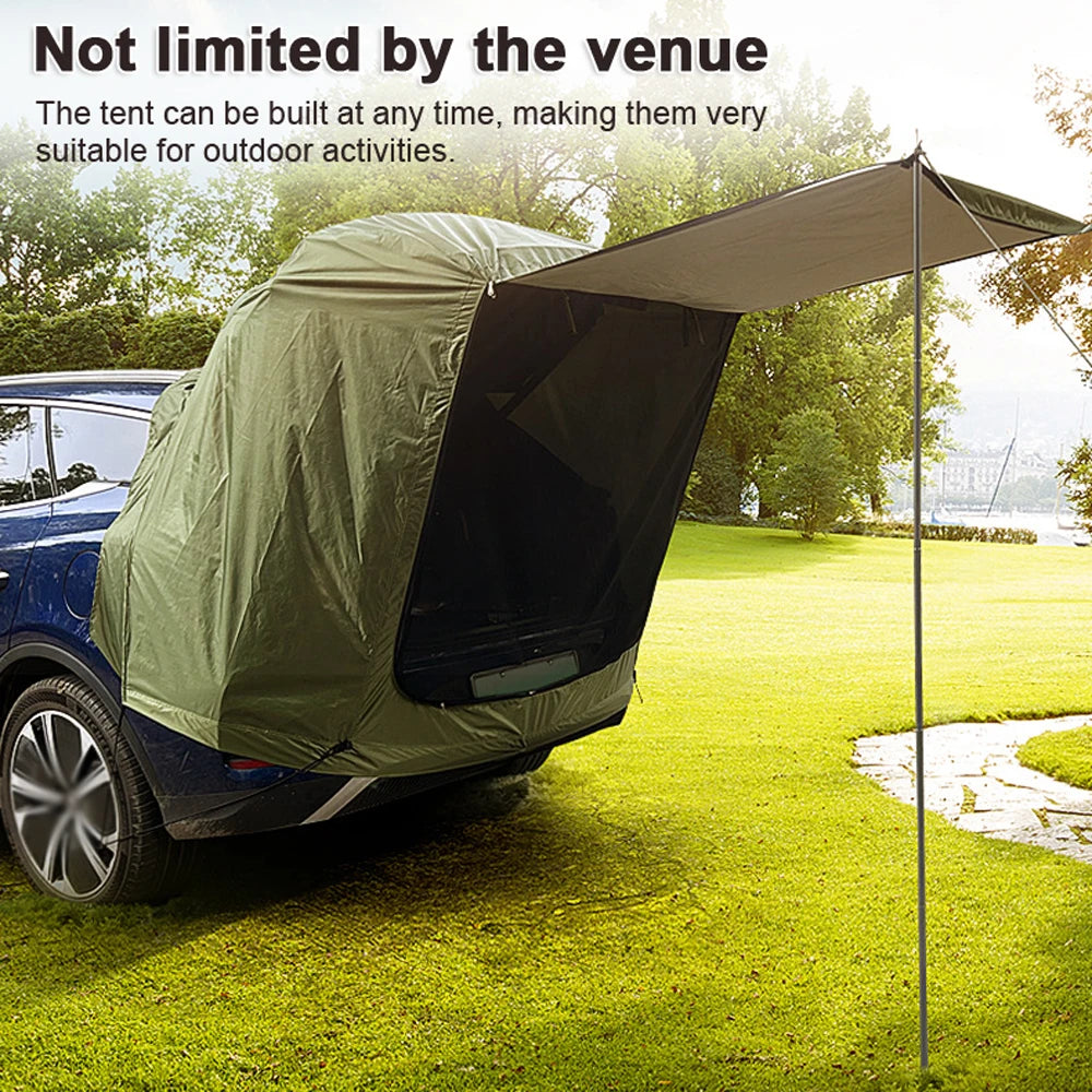 Car Roof Top Tent SUV Awning Sun Shade Waterproof Quick Setup for Outdoor Camping Fishing Picnic Beach Tailgating Travel