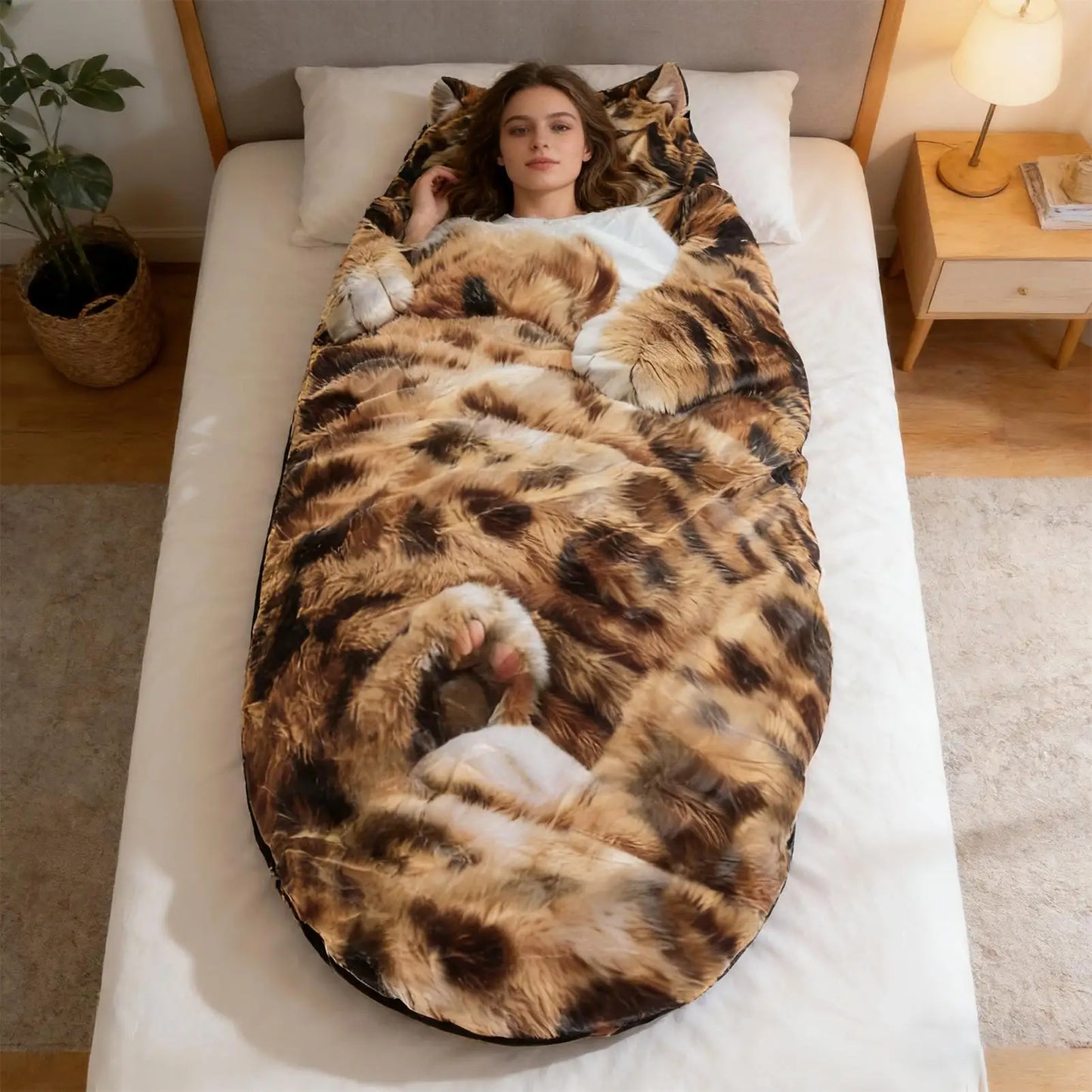Sleeping Bags For Adults Cute Washable Blanket Cats Envelopes Sleeping Bag For Camping Travel Sleepovers Home Lounging Floor Bed