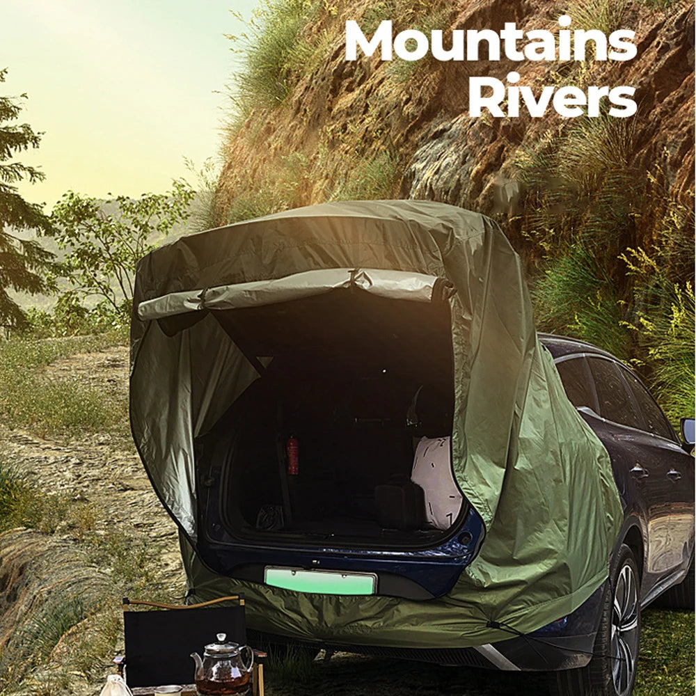 Car Roof Top Tent SUV Awning Sun Shade Waterproof Quick Setup for Outdoor Camping Fishing Picnic Beach Tailgating Travel