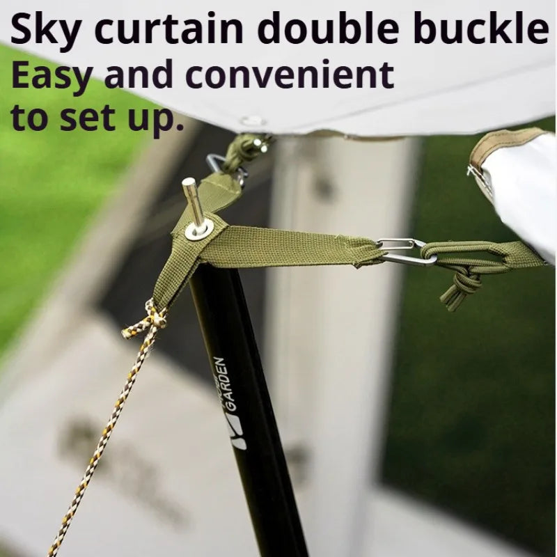 Thickened Large Space Tunnel Tents Portable Foldable Two Bedrooms One Living Room Tents Outdoor Multifunctional Camping Supplies