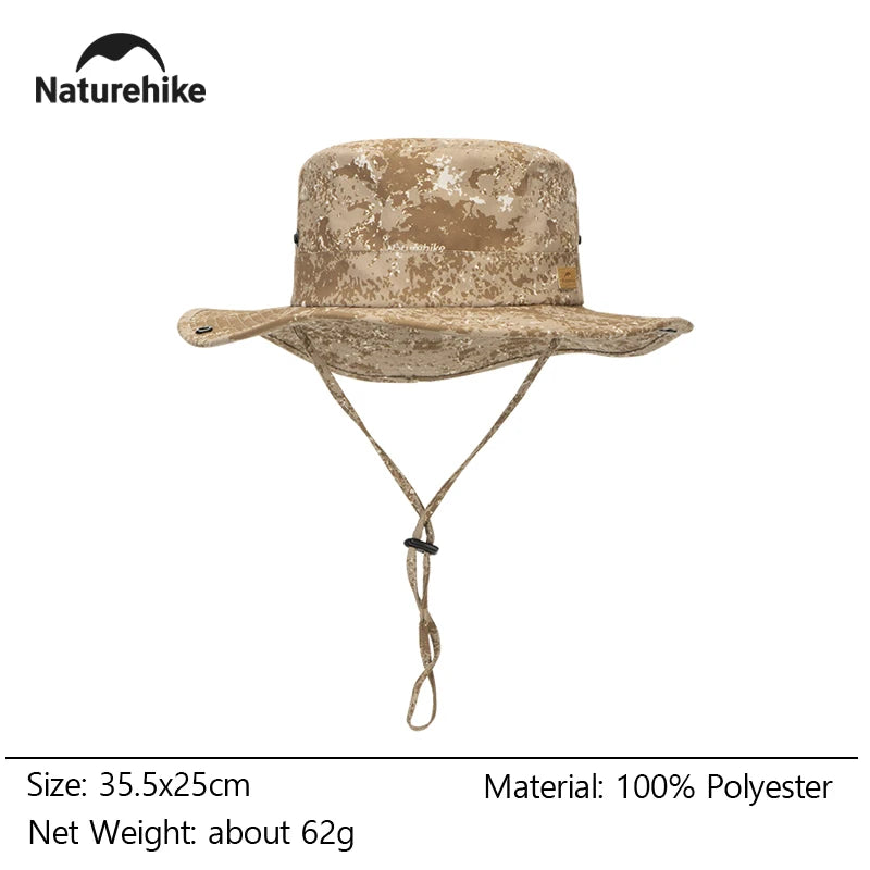 Naturehike 2026 New Camping Hats 7cm Widen Sun Protection Upf50+ Windproof Climbing Cap Folding Hiking Travel Picnic Hat