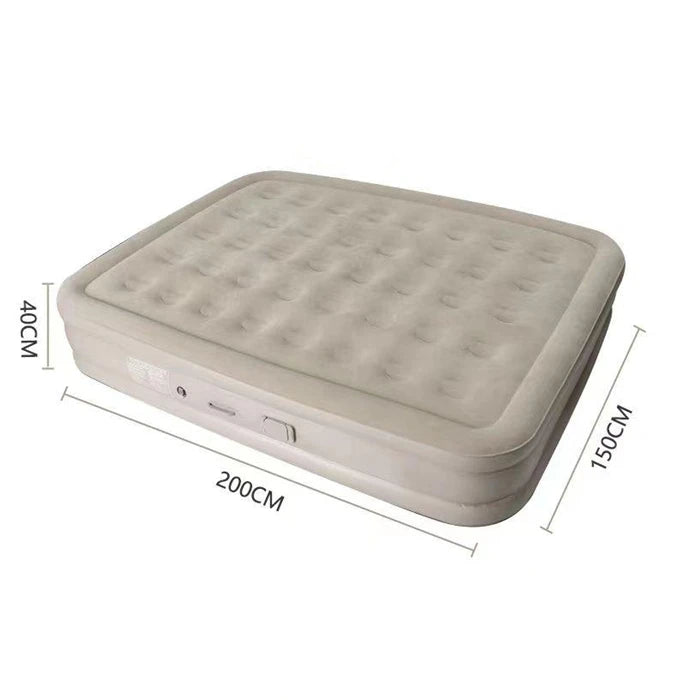 Camping Blow up Single Inflatable Mattress with Built-in Pump - Flocked, Easy to Inflatable, Waterproof Portable Inflatable Bed