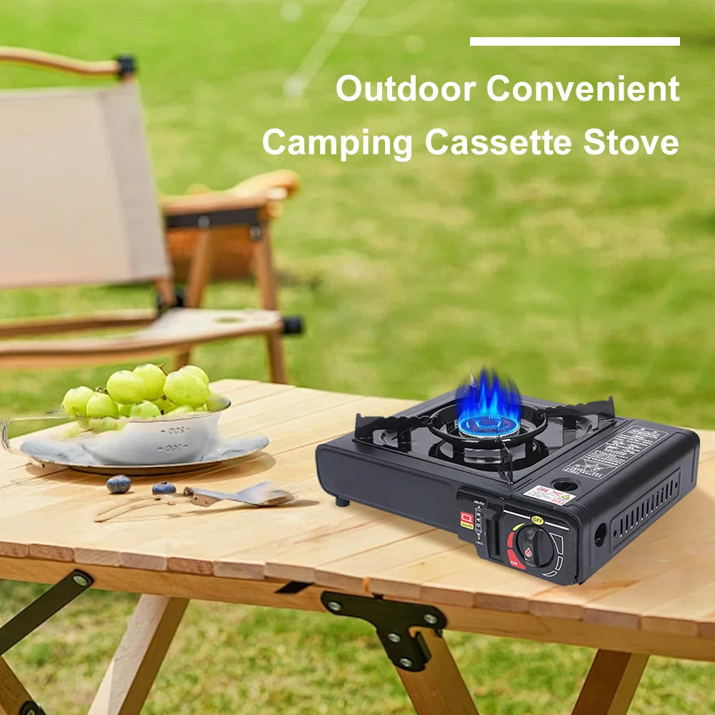 Portable Camping Gas Stove Single Burner Camping Stove Automatic Ignition Cassette Stove Gas Burner for Indoor Outdoor Cooking ﻿