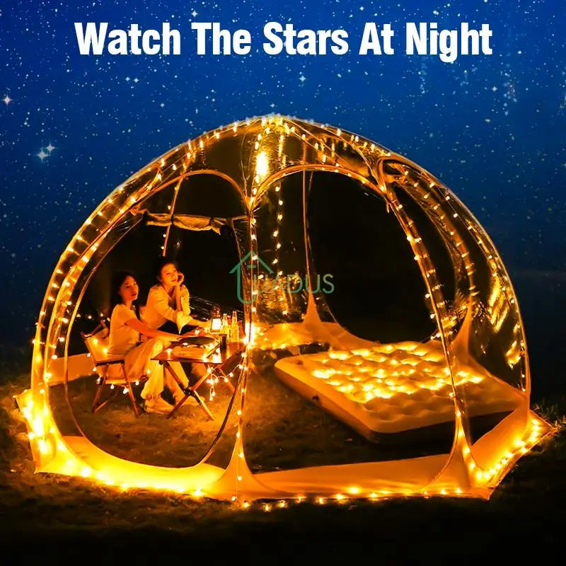 Outdoor Waterproof Transparent Dome Tent for 4-8 People Mushroom Shaped Camping Shelter Ideal for Hiking And Wild Trips