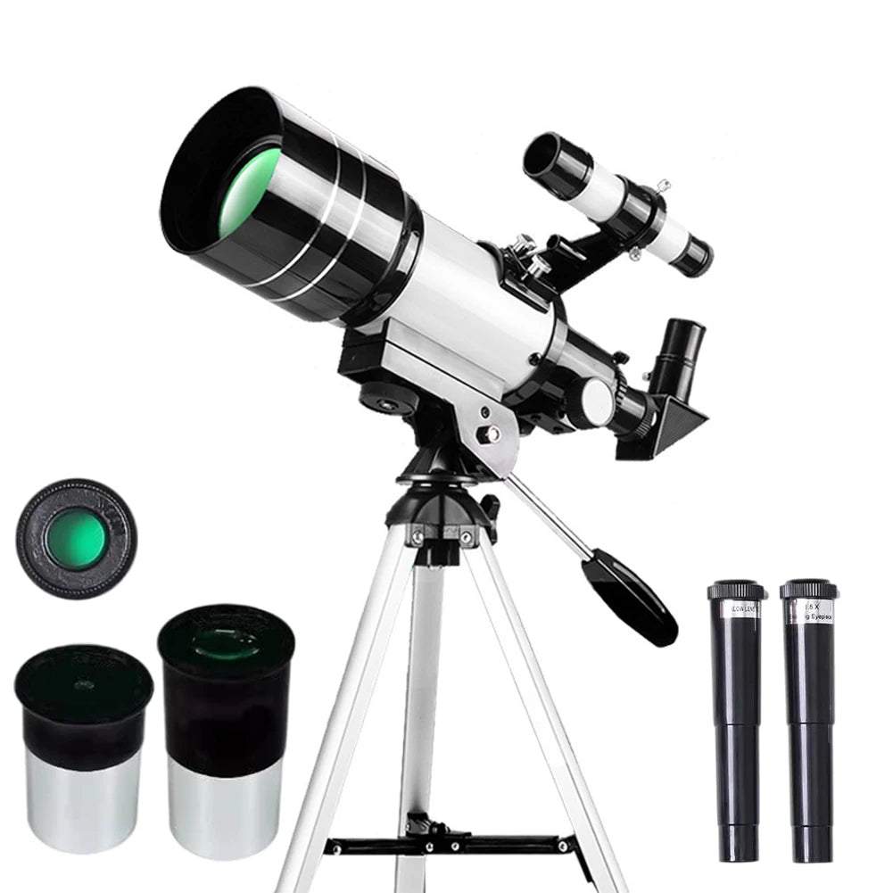 Telescope for Adults&Kids 300mm Portable Telescope 15X-150X Astronomical Refractor Telescopes Astronomy Beginners Gifts
