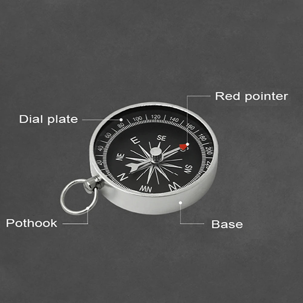 Outdoor Orientation Navigation Compass Aluminum Alloy Camping Survival Compass for Outdoor Camping Hiking Sports Navigation