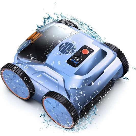 (2025 New) Robotic Pool Vacuum, Robotic Pool Cleaner for Inground Pools, Pool Robot with Smart Navigation, Floor/Wall/Waterline