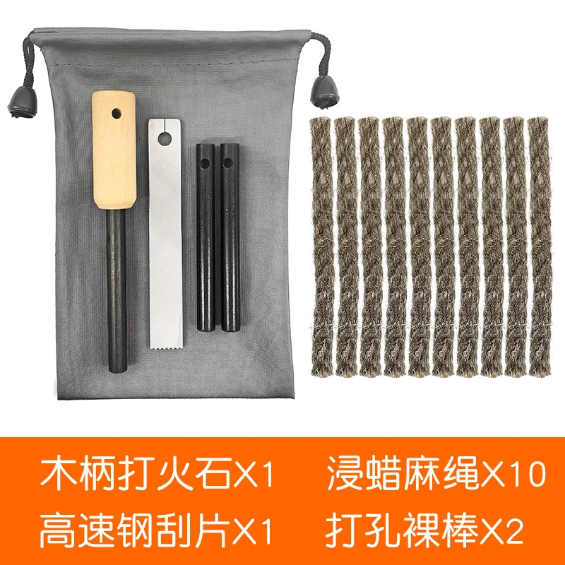Outdoor Camping Flint Set Waterproof Home Emergency Disaster Prevention Survival Ignition and Lighting Equipment