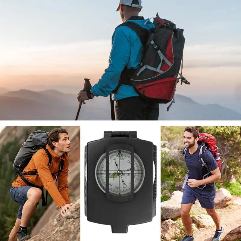Tactical Survival Compass High Precision Professional Metal Sight Compass Luminous for Outdoor Hiking Climbing Exploring Geology