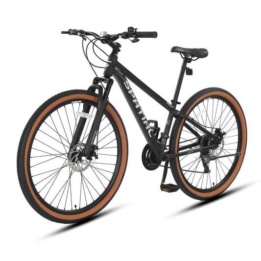 SPATIAL 29 Inch Mountain Bike 21 Speed Aluminum Frame Lightweight Adult Bicycle with Dual Disc Brakes for Men Women