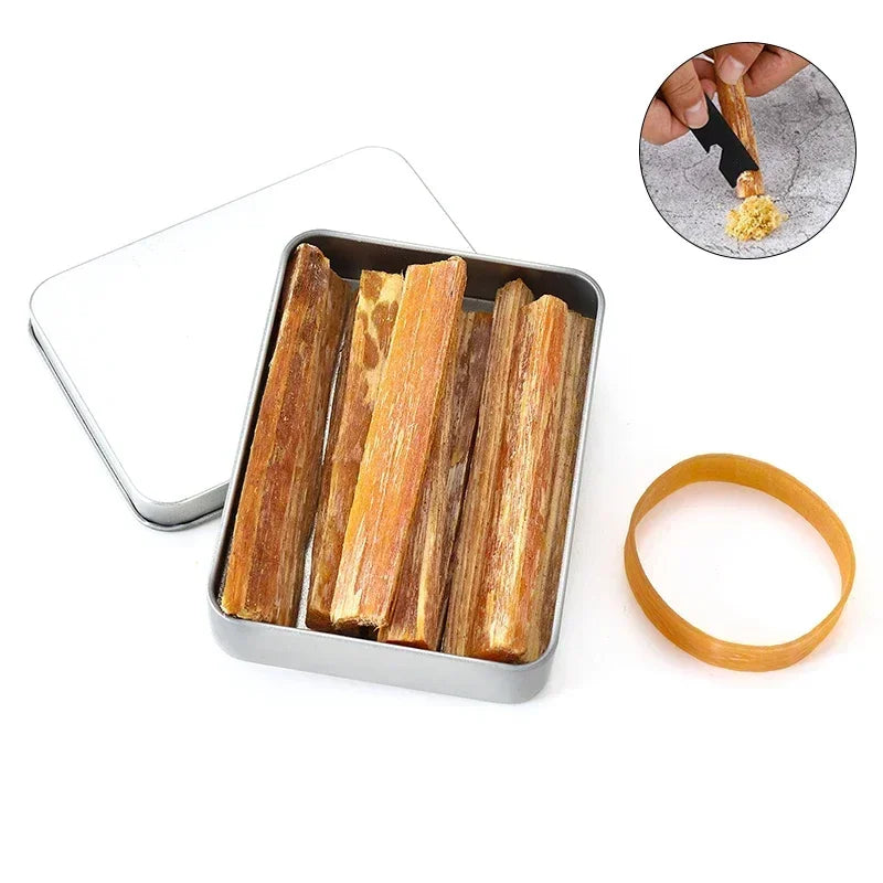 Fatwood Fire Starter Stick Outdoor Fire-making Tools Natural Firestarting Wood Sticks for Camping Hiking Emergency Survival Gear