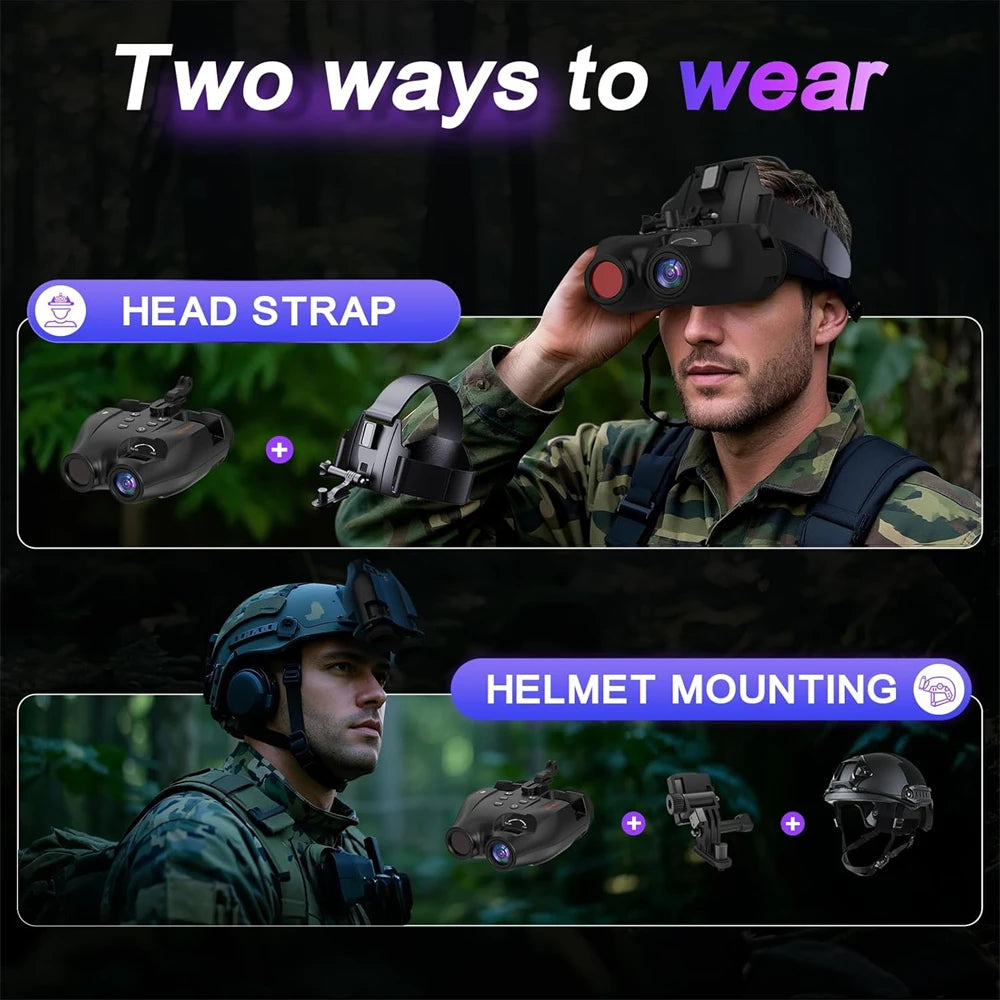 GTGUARD N4 Digital Night Vision Binoculars 1080P Full HD Infrared Hunting Camera 300M 5X Optical For Total Darkness Surveillance