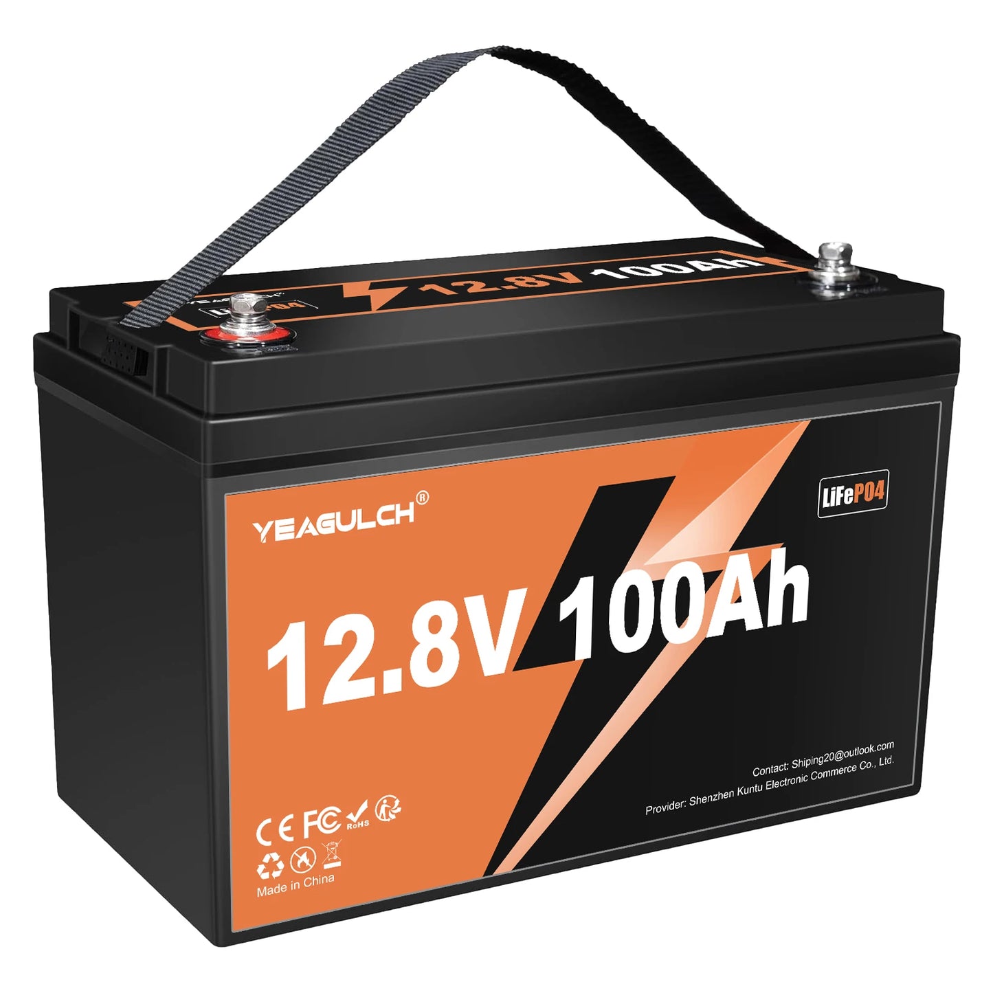 Yeagulch 12V 100Ah 200Ah 300Ah 314Ah 400Ah 600Ah LiFePO4 Lithium Battery with BMS Solar Off-grid System Home Energy Storage RV