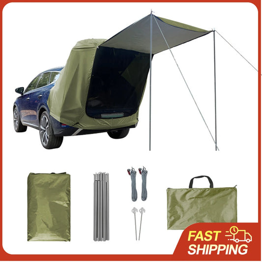 Car Roof Top Tent SUV Awning Sun Shade Waterproof Quick Setup for Outdoor Camping Fishing Picnic Beach Tailgating Travel