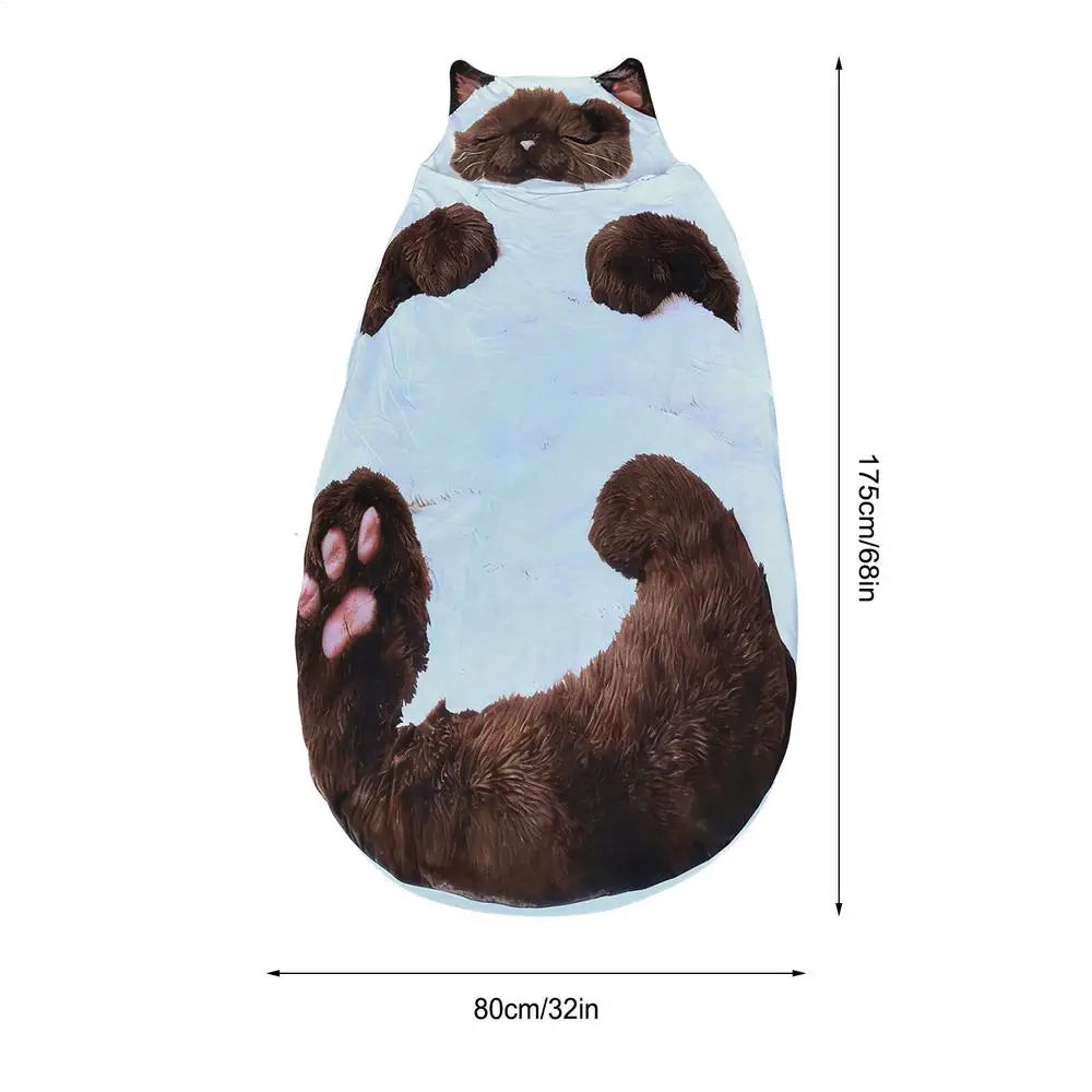 Sleeping Bags For Adults Cute Washable Blanket Cats Envelopes Sleeping Bag For Camping Travel Sleepovers Home Lounging Floor Bed