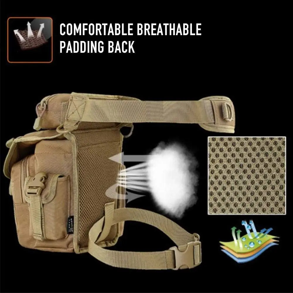 Waterproof Military Tactical Drop Leg Pouch Bag Type B Cross Over Leg Rig Outdoor Bike Cycling Hiking Thigh Bag