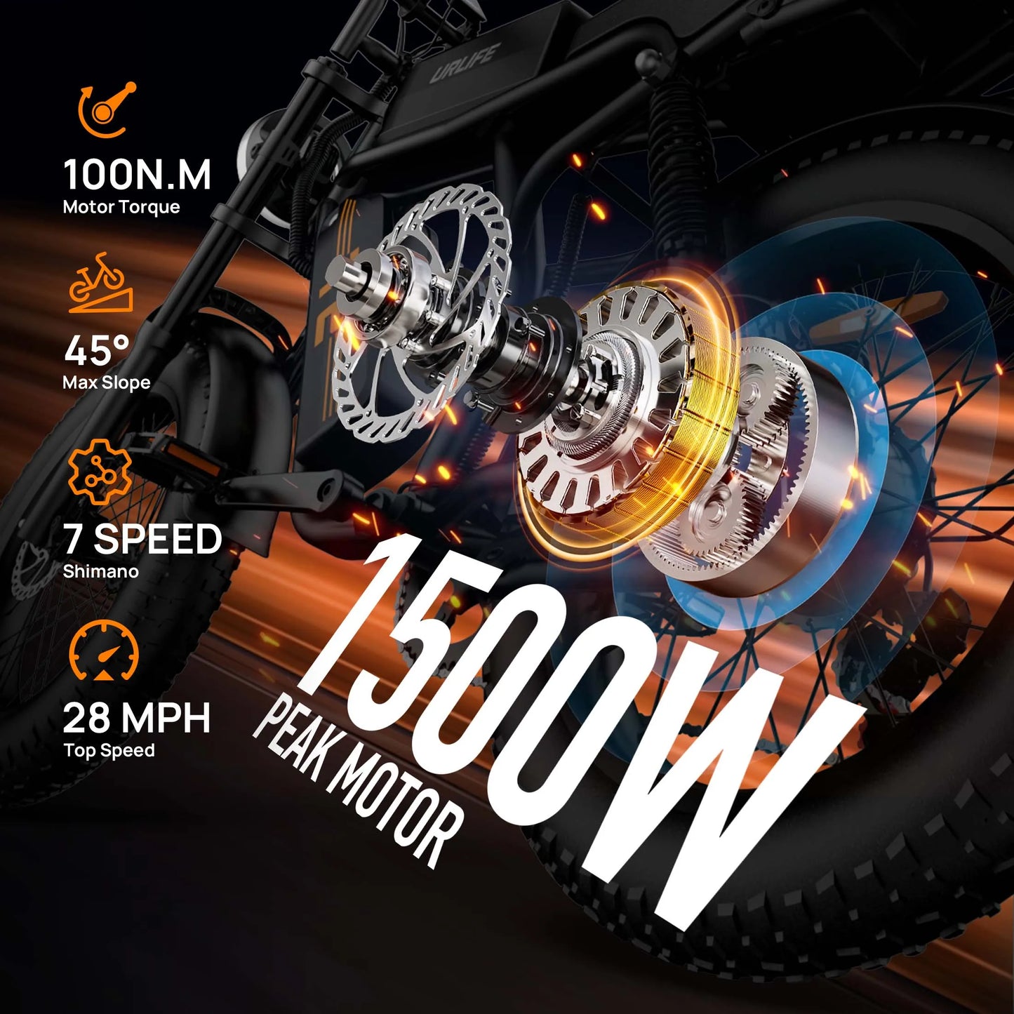 1500W Peak Electric Mountain Bike 48V 15.6Ah Removable Battery 28MPH 100 Mile Range 20X4" Fat Tire E-Bike Free Shipping Hot Sale