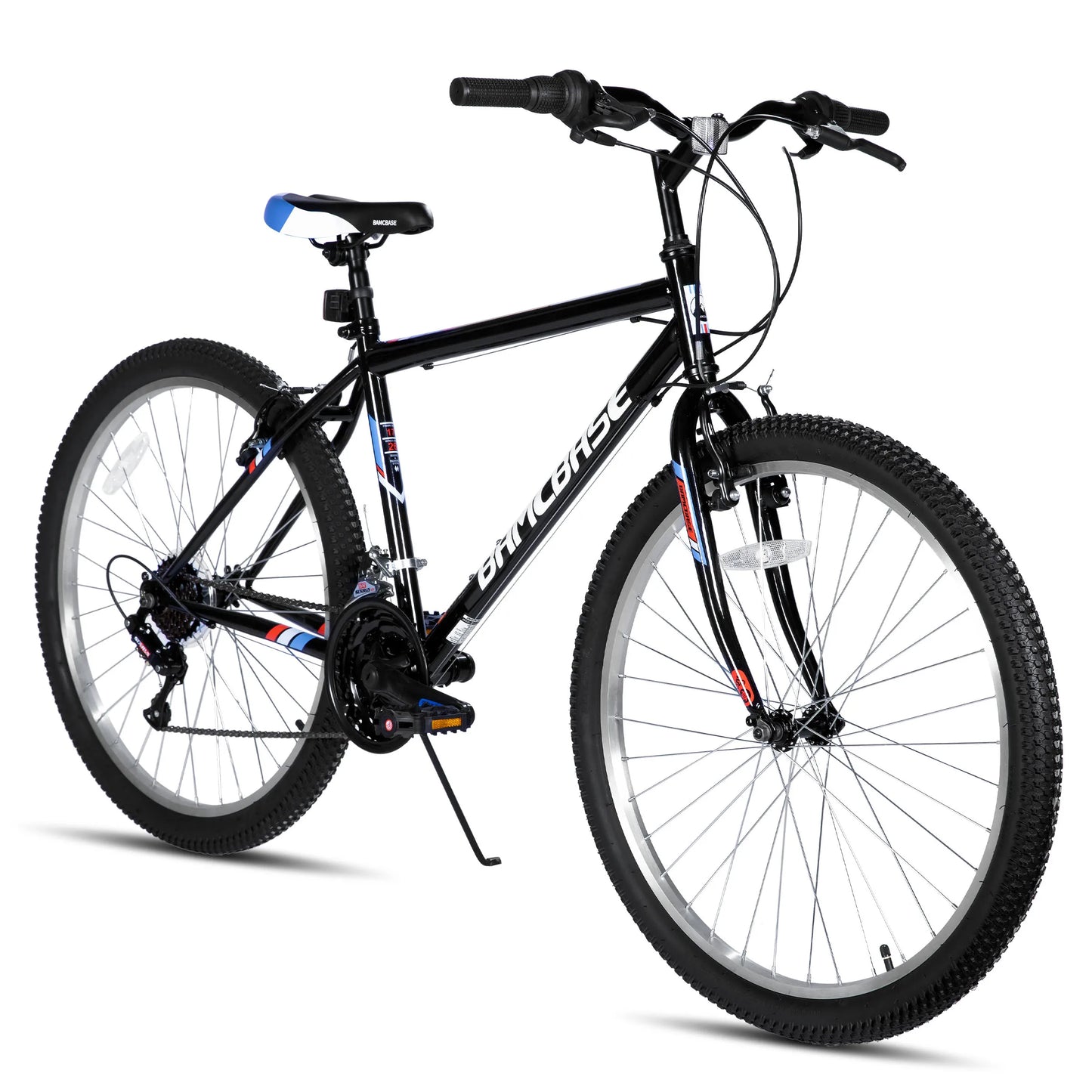 HILAND 24 26 inch Mountain Bike for Men Women, 18 Speeds High-Carbon Steel Frame, Sport Cycling MTB Bicycle for Adult, Student