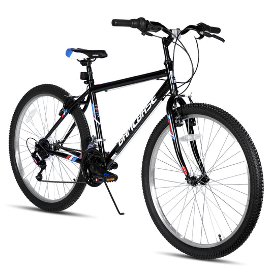 HILAND 24 26 inch Mountain Bike for Men Women, 18 Speeds High-Carbon Steel Frame, Sport Cycling MTB Bicycle for Adult, Student
