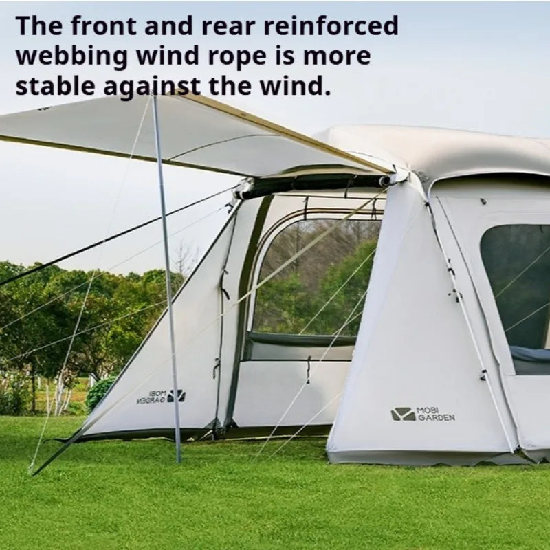 Thickened Large Space Tunnel Tents Portable Foldable Two Bedrooms One Living Room Tents Outdoor Multifunctional Camping Supplies